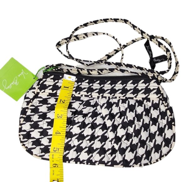 Vera Bradley Black & White Houndstooth Mini Bag Adjustable Strap Crossbody - Picture 4 of 6